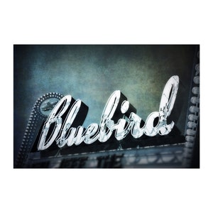Mid-Century Neon Photo, Bluebird Theater Sign, Denver Colfax