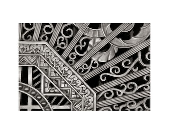 Art Deco Photo, Kansas City Power & Light, Black and White Photography, Vintage Metalwork, Deco Style, Architecture Photo