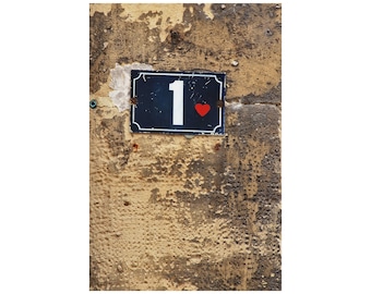 Paris Heart Photo, First Anniversary Gift, Valentine, Paris Street Sign, Travel Photography, Paris Photography