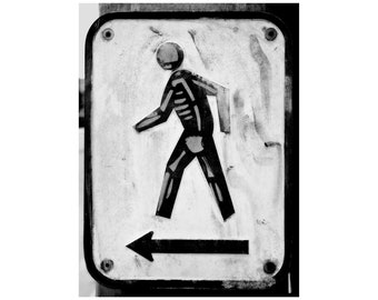 Skeleton Street Art, Graffiti Photography, Santa Fe, Wit Humor