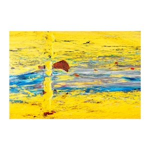 Yellow Abstract Photo, Lemon Yellow, Sky Blue, Modern Art, Contemporary Decor, Large Wall Art, Bright Home Decor