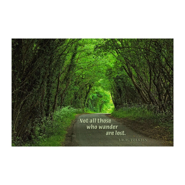 Woodland Path Photo, Country Road, Emerald Green, Inspirational Quote, Faeries, Elves, England, Tolkien