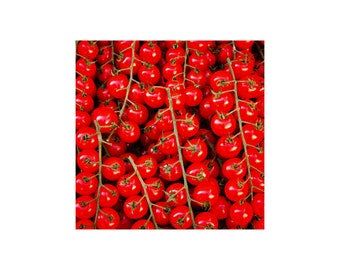 Cherry Tomatoes, French Market Photo, Kitchen Art, Summer Flavors