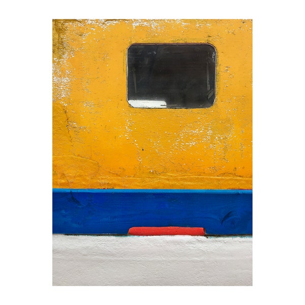 Boat, South of France, Beach, Mondrian, Albers, Primary Colors, Modern Art