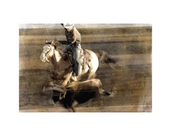 Cowboy Photograph, Western Art, Cabin Decor, Rodeo