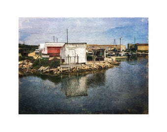 Fishermen's Huts, South of France, Beach, Seaside, Rustic Landscape