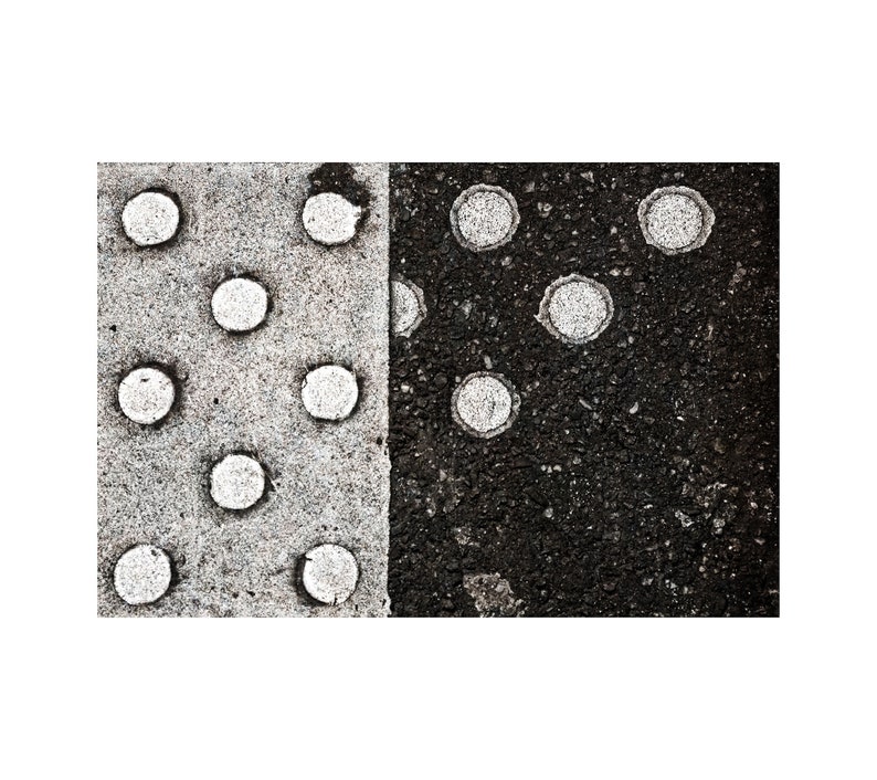 Polka Dots on a Paris Street Geometric Pattern Black and image 1