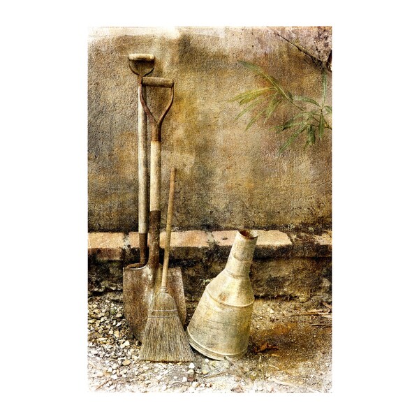 Italian Garden Photo, Chianti Vineyard, Yard Tools, Tranquility