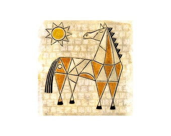 Paardenbehang, Foto van Horse Art, Girl's Boy's Decor, Animal Photography, Cowboy, Western Art
