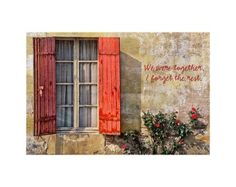 We Were Together, Red Shutters Photo, Anniversary, Valentine's Day, Red Roses