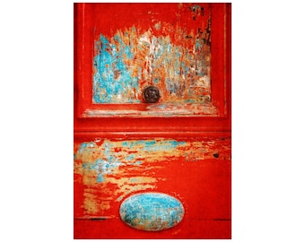 Red Door Photo, South of France, Travel Photography, Red Turquoise