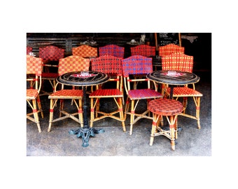 Photo of Chairs, Paris Café, Bistro Scene, Paris Photography