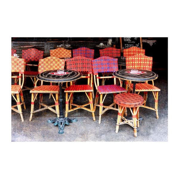 Photo of Chairs, Paris Café, Bistro Scene, Paris Photography