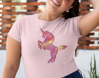 Cotton Candy Unicorn Shirts, Unicorn Shirt, Unicorn Art, Pink Unicorn, Fantasy Art, Mythical Creatures, Gift for Her, Nerdy Gifts