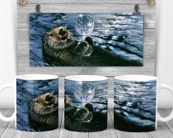 Otter Mug, Otter Gifts, Sea Otter, Otter Art, Funny Mug, Funny Gifts, Graduation Gifts, Retirement Gifts, Get Well Gifts