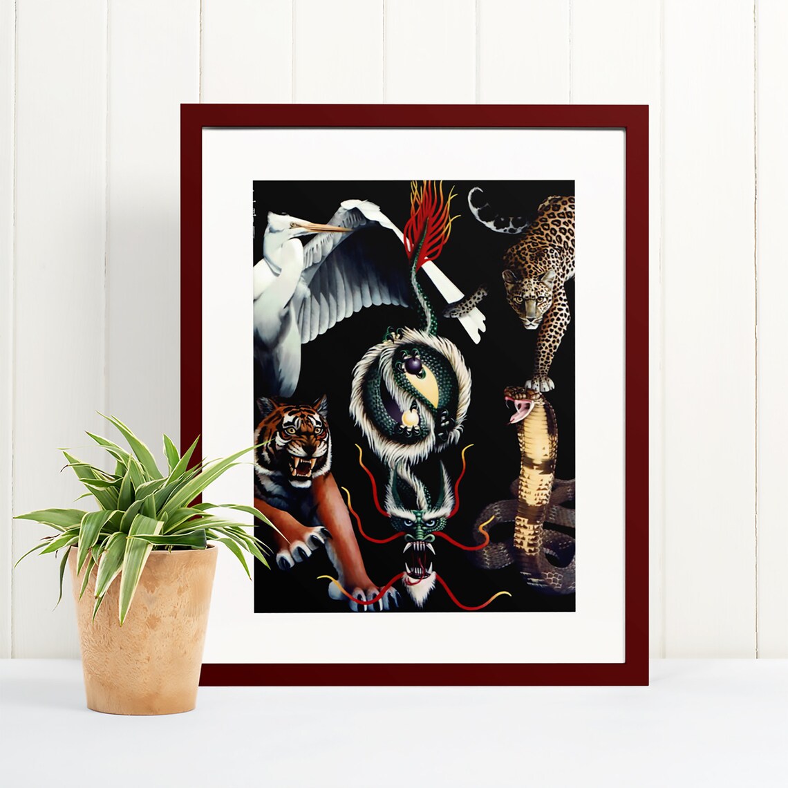 Martial Arts Animals Fine Art Print Fighting Styles Artwork Etsy