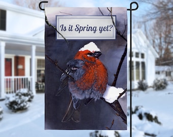 Grumpy Bird Yard Flag, Garden Flag, Personalized Decor, Garden Decor, Garden Art, Yard Art, Bird Art, Outside Decor, Funny Gifts