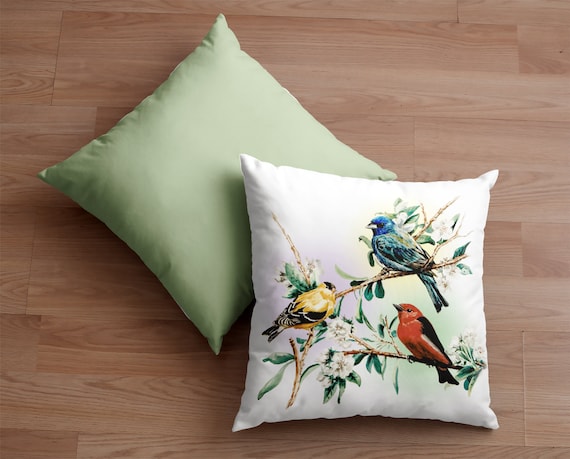 bird accent pillows