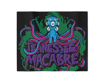 Couverture Tennessee Macabre Cthulu | Jeté en peluche avec illustration d'horreur