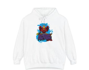 Sweat à capuche illustration macabre de vautour | Sweat-shirt gothique à imprimé tête de mort