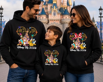 Disney Trip 2026 Hoodie | Mickey Minnie Family Hoodie
