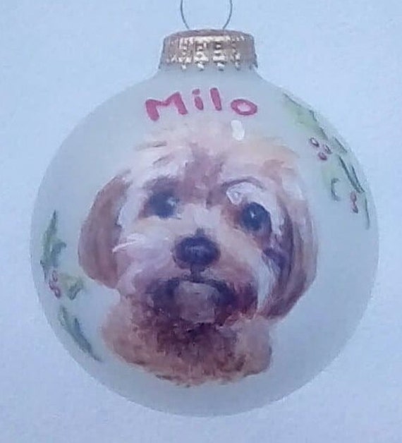 Hand Painted From Photo Pet Ornaments | Etsy