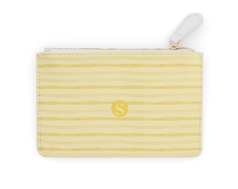 Benutzerdefinierte gelb gestreifte Mini Clutch Bag | Brieftasche mit Reißverschluss