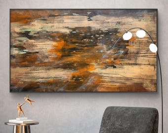 Gran cuadro abstracto original en acrílico sobre lienzo – Arte mural contemporáneo moderno (155 x 90 cm)