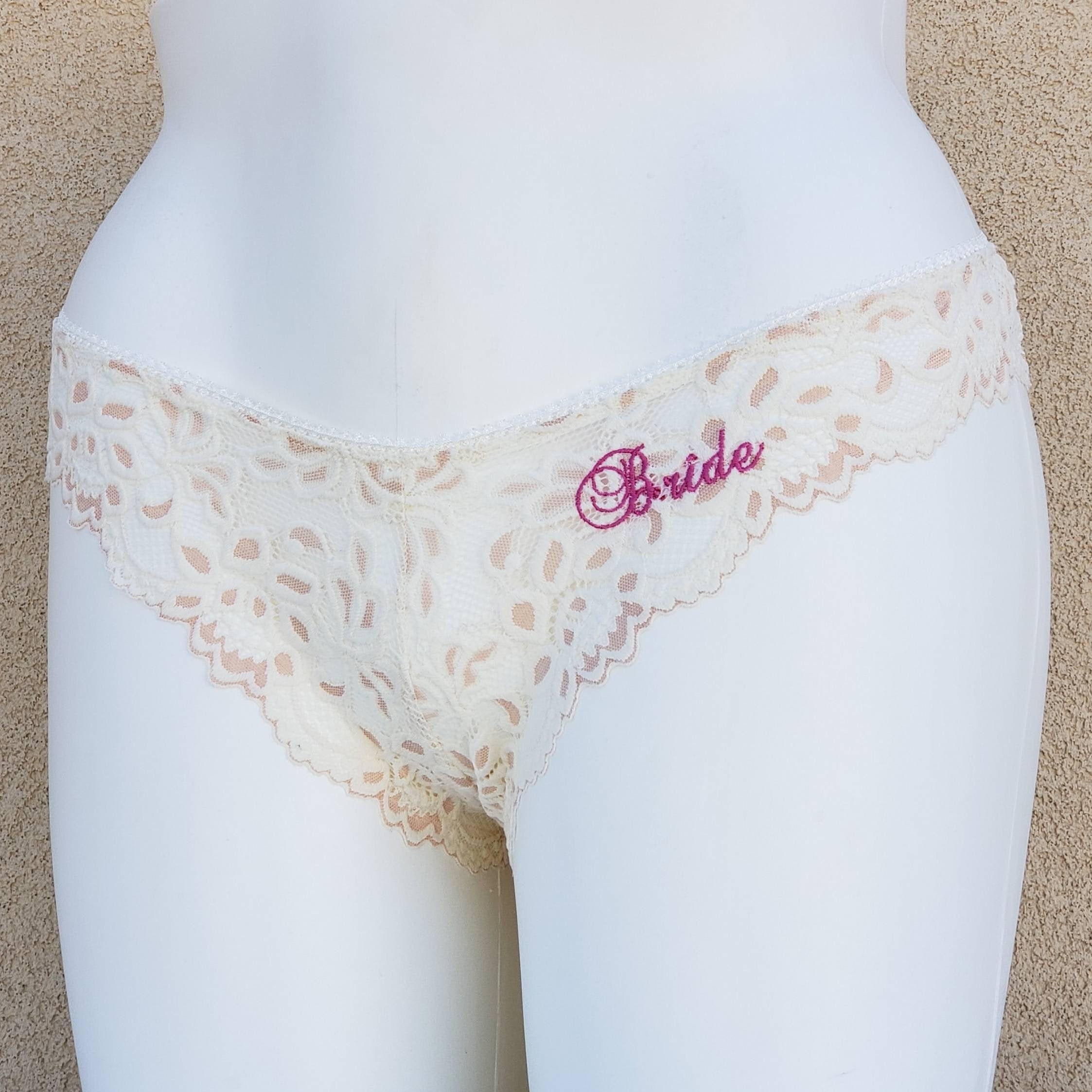 Bridal Bride Cheeky Hipster Panty White L