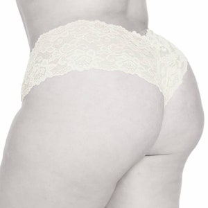 Shorty coquin en dentelle noire avec broderie Culotte de mariée personnalisée Sous-vêtement pour femme Tailles S-3XL image 10