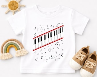 Michael J Beat It Piano Keys Shirt for Kids | Keyboard Music Notes Toddler Tee | MJ Fan Gift Tee| Michael Lover Kids Gift | Piano Onesie®
