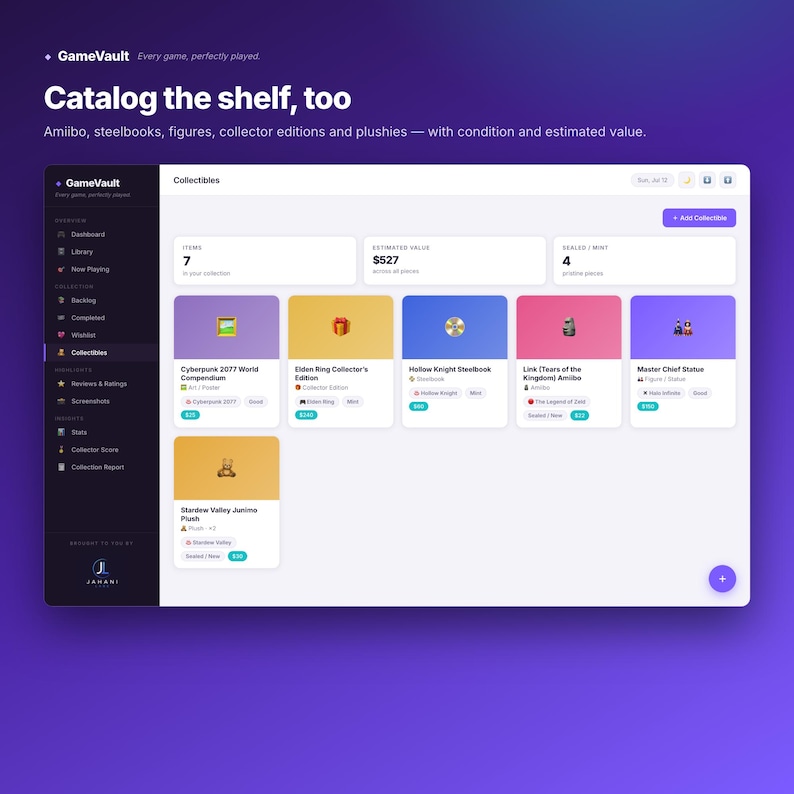 Interactive Game Library Tracker | HTML Game Backlog Organizer (Digital Download) image 7