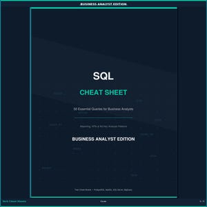 SQL Cheat Sheet for Business Analysts