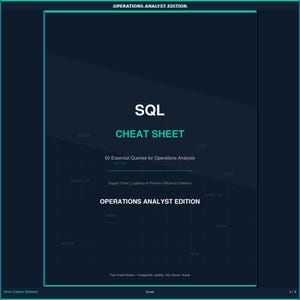 SQL Cheat Sheet for Operations Analysts
