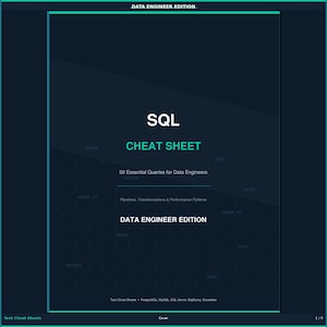 SQL Cheat Sheet for Data Engineers