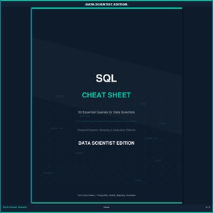 SQL Cheat Sheet for Data Scientists