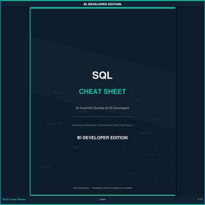 SQL Cheat Sheet for BI Developers