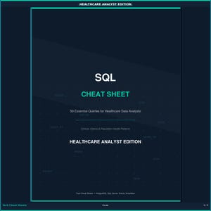 SQL Cheat Sheet for Healthcare Analysts