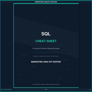 SQL Cheat Sheet for Marketing Analysts