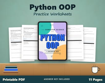 Python OOP Practice Worksheet | 8 Classes & Inheritance Problems + Answer Key PDF