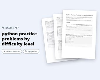 Python Practice Problems Workbook | Graded Exercises from Beginner to Advanced