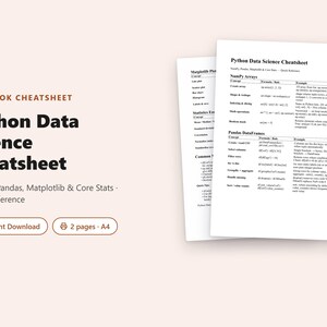 Python Data Science Spiekbrief PDF | Snel naslagwerk voor NumPy, Pandas en Matplotlib afbeelding 1