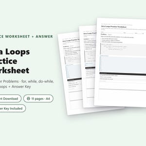 Oefenblad Java-lussen | 8 beginnersopgaven + antwoorden (pdf) afbeelding 1