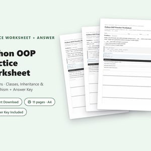 Esercizi pratici di programmazione orientata agli oggetti in Python / 8 problemi su classi ed ereditarietà + soluzioni in PDF immagine 1