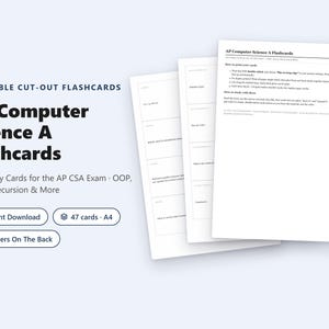 Schede didattiche di informatica AP A / Schede di studio Java per l'esame AP (PDF)