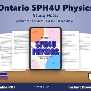Ontario SPH4U Physics Study Guide PDF | Grade 12 University Prep Complete Review