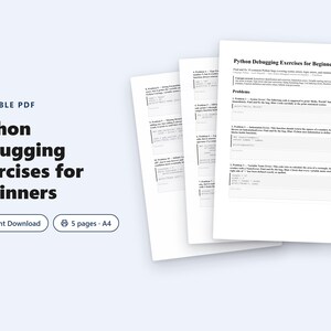Cuaderno de ejercicios prácticos de depuración de Python: Depuración y corrección de código defectuoso con soluciones. imagen 1