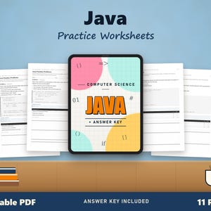 Folha de exercícios com problemas práticos de Java | 8 problemas de nível intermediário + gabarito em PDF