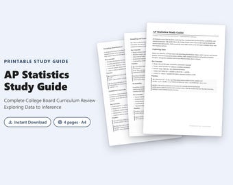 AP Statistics Study Guide PDF | Complete College Board Curriculum Review