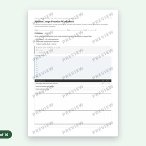 Oefenblad Python-lussen | 8 opgaven voor beginners + antwoorden (pdf) afbeelding 3